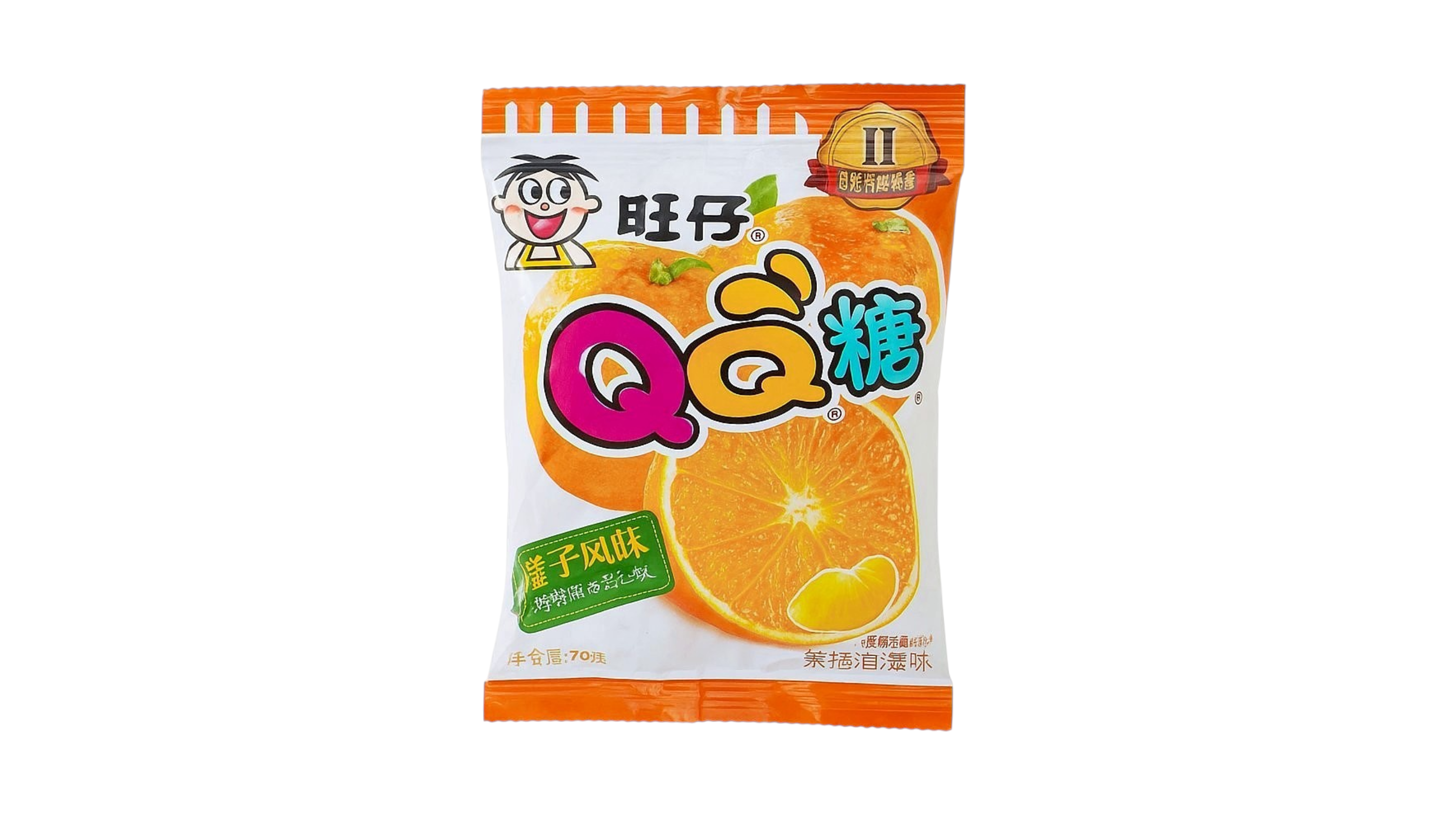 Конфеты жевательные QQ со вкусом апельсина Want Want 旺仔 70 г